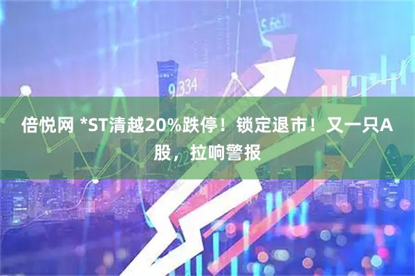 倍悦网 *ST清越20%跌停！锁定退市！又一只A股，拉响警报